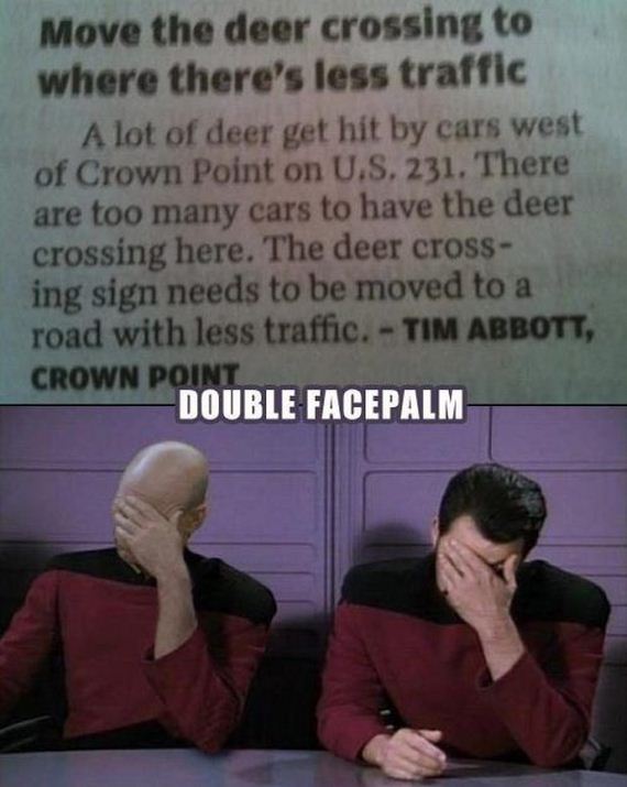 Funny Facepalms Statements